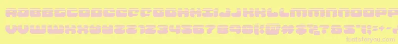 groovysmoothiehalf Font – Pink Fonts on Yellow Background