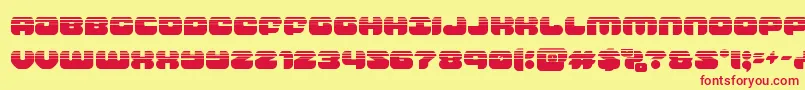 フォントgroovysmoothiehalf – 赤い文字の黄色い背景