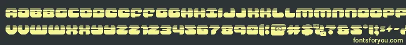 groovysmoothiehalf-Schriftart – Gelbe Schriften auf schwarzem Hintergrund