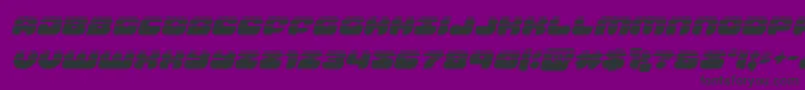 Czcionka groovysmoothiehalfital – czarne czcionki na fioletowym tle