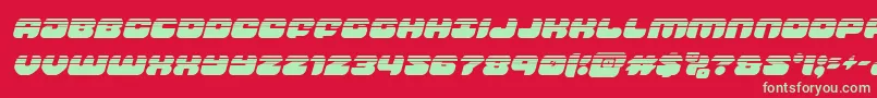 groovysmoothiehalfital Font – Green Fonts on Red Background