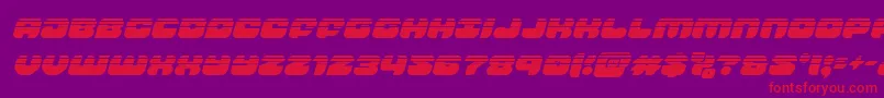 groovysmoothiehalfital Font – Red Fonts on Purple Background