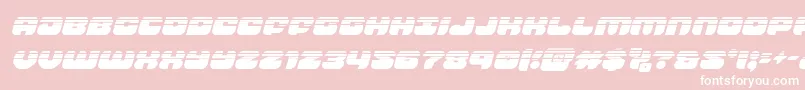 groovysmoothiehalfital-Schriftart – Weiße Schriften auf rosa Hintergrund