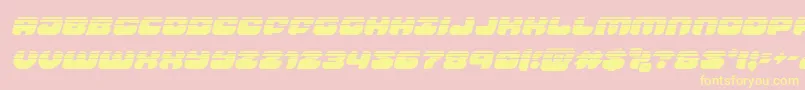 groovysmoothiehalfital-Schriftart – Gelbe Schriften auf rosa Hintergrund