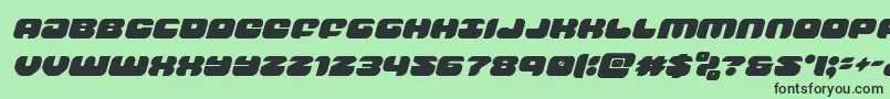 groovysmoothieital-Schriftart – Schwarze Schriften auf grünem Hintergrund