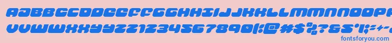 groovysmoothieital Font – Blue Fonts on Pink Background