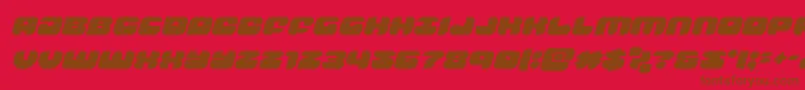 groovysmoothieital Font – Brown Fonts on Red Background