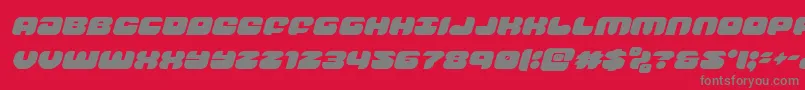 フォントgroovysmoothieital – 赤い背景に灰色の文字