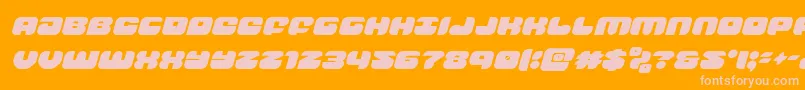 groovysmoothieital-Schriftart – Rosa Schriften auf orangefarbenem Hintergrund