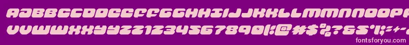 groovysmoothieital Font – Pink Fonts on Purple Background