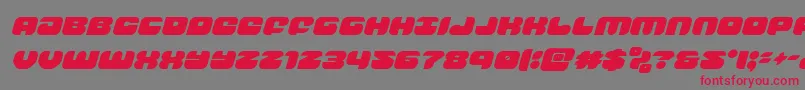 groovysmoothieital Font – Red Fonts on Gray Background