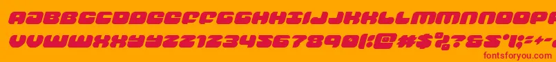 groovysmoothieital Font – Red Fonts on Orange Background