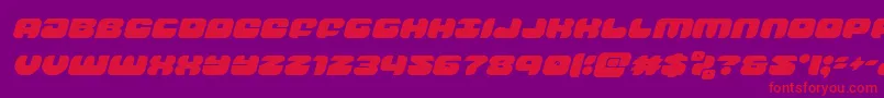 groovysmoothieital Font – Red Fonts on Purple Background