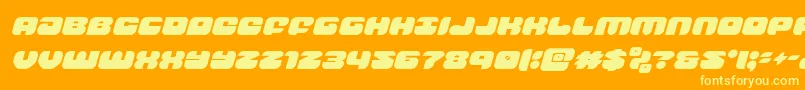 groovysmoothieital Font – Yellow Fonts on Orange Background