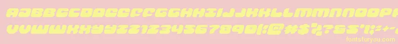 groovysmoothieital-Schriftart – Gelbe Schriften auf rosa Hintergrund