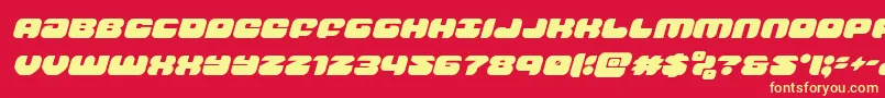 groovysmoothieital Font – Yellow Fonts on Red Background