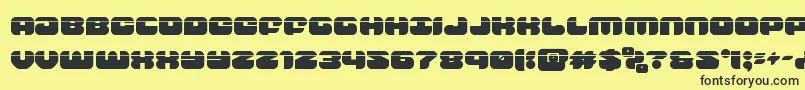 groovysmoothielaser Font – Black Fonts on Yellow Background