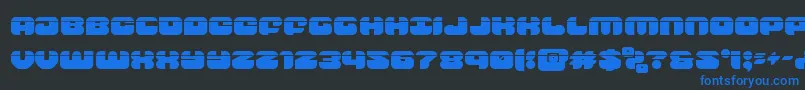 groovysmoothielaser-Schriftart – Blaue Schriften auf schwarzem Hintergrund