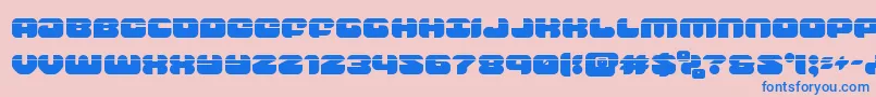 groovysmoothielaser-Schriftart – Blaue Schriften auf rosa Hintergrund