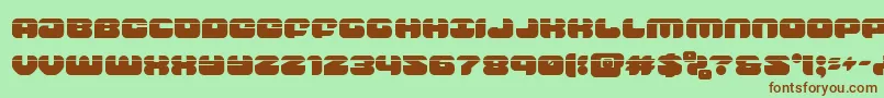 groovysmoothielaser Font – Brown Fonts on Green Background