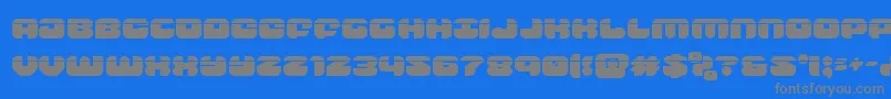 groovysmoothielaser Font – Gray Fonts on Blue Background