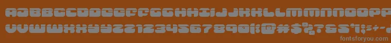 groovysmoothielaser-fontti – harmaat kirjasimet ruskealla taustalla