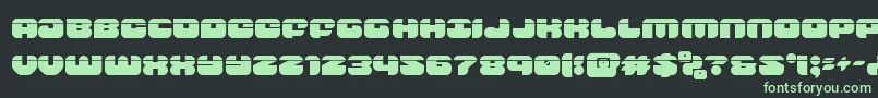 フォントgroovysmoothielaser – 黒い背景に緑の文字