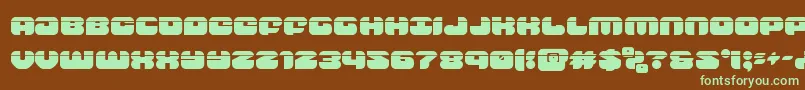 groovysmoothielaser Font – Green Fonts on Brown Background