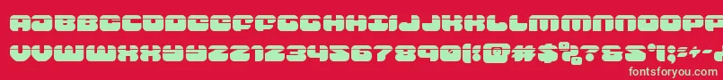 フォントgroovysmoothielaser – 赤い背景に緑の文字