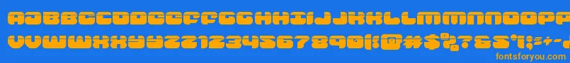 Шрифт groovysmoothielaser – оранжевые шрифты на синем фоне