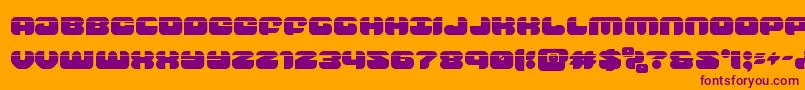 フォントgroovysmoothielaser – オレンジの背景に紫のフォント