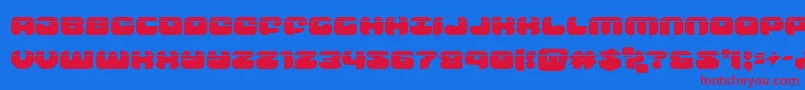 groovysmoothielaser Font – Red Fonts on Blue Background