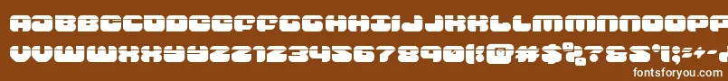 フォントgroovysmoothielaser – 茶色の背景に白い文字