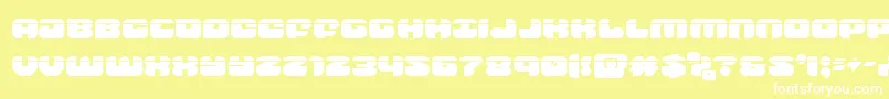 groovysmoothielaser Font – White Fonts on Yellow Background