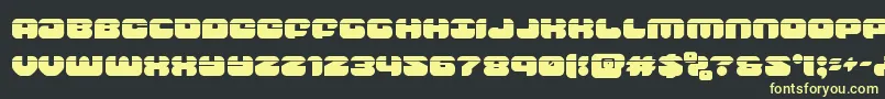 Шрифт groovysmoothielaser – жёлтые шрифты на чёрном фоне
