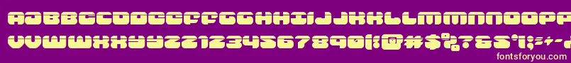 groovysmoothielaser Font – Yellow Fonts on Purple Background