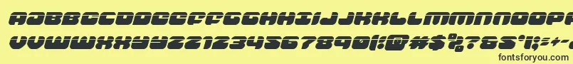 groovysmoothielaserital Font – Black Fonts on Yellow Background