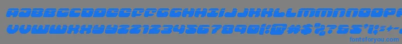 groovysmoothielaserital Font – Blue Fonts on Gray Background