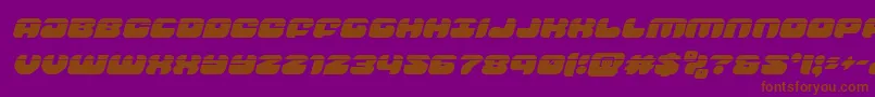 groovysmoothielaserital Font – Brown Fonts on Purple Background
