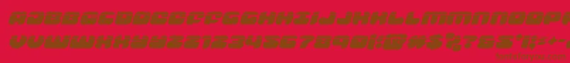 groovysmoothielaserital Font – Brown Fonts on Red Background