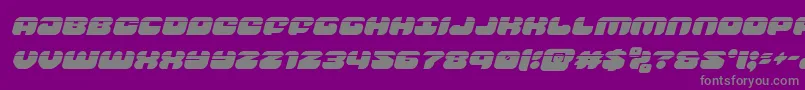 groovysmoothielaserital Font – Gray Fonts on Purple Background