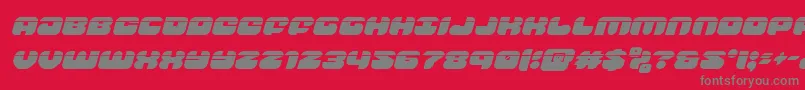 groovysmoothielaserital Font – Gray Fonts on Red Background