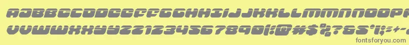 groovysmoothielaserital Font – Gray Fonts on Yellow Background