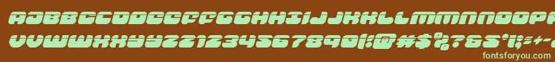 groovysmoothielaserital Font – Green Fonts on Brown Background