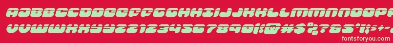 groovysmoothielaserital Font – Green Fonts on Red Background