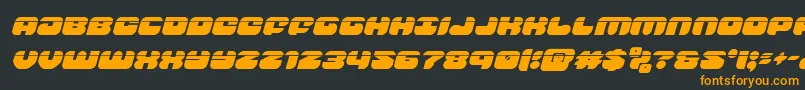 groovysmoothielaserital Font – Orange Fonts on Black Background
