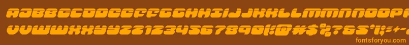 groovysmoothielaserital Font – Orange Fonts on Brown Background