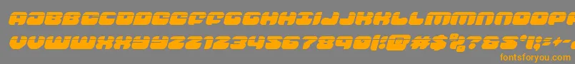 groovysmoothielaserital Font – Orange Fonts on Gray Background