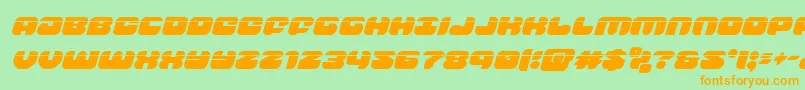 groovysmoothielaserital Font – Orange Fonts on Green Background