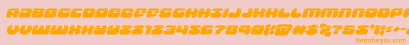 groovysmoothielaserital Font – Orange Fonts on Pink Background